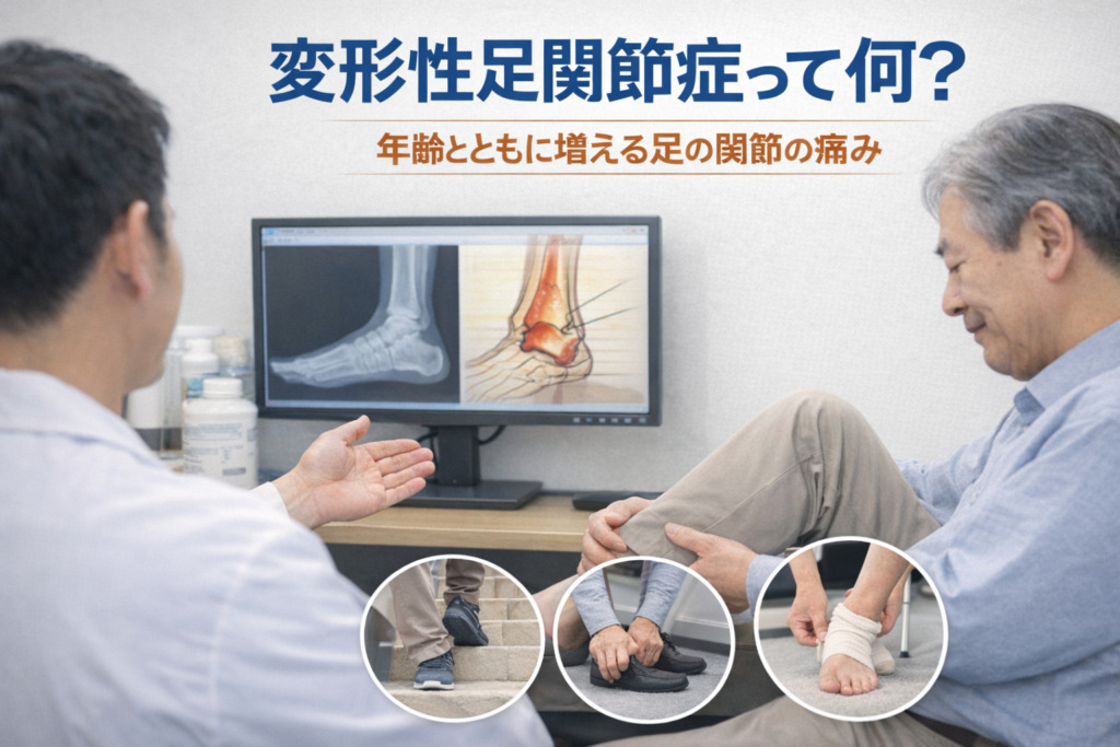 足の痛み③ 変形性足関節症って何？年齢とともに増える足の関節の痛み