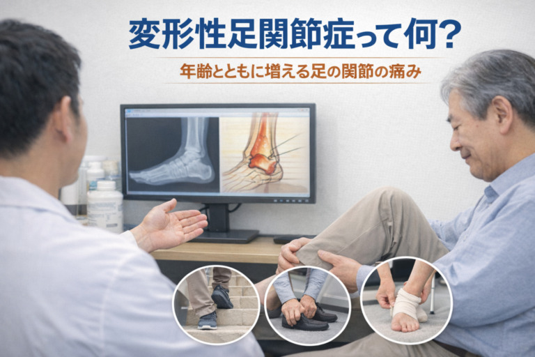 足の痛み③ 変形性足関節症って何？年齢とともに増える足の関節の痛み